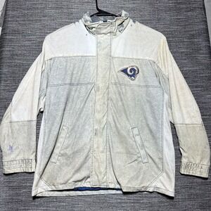 Vintage LA Rams St Louis Jacket Men’s M Embroidered Pockets Long Sleeve